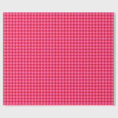 DIY-kleuren Houndstooth Pset SV Red Hot Pink Cadeaupapier (Vlak)