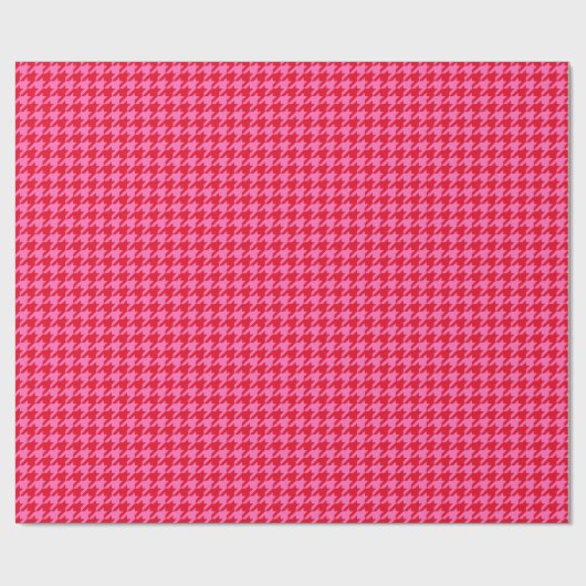 DIY-kleuren Houndstooth Pset SV Red Hot Pink Cadeaupapier (Vlak)