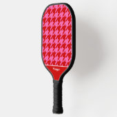 DIY-kleuren Houndstooth SV Red Hot Pink Pickleball Paddle (Links)