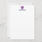 DIY Kleuren Ingelijste Curly Tree of Life Blauw Ho Bedankkaart (Voorkant)