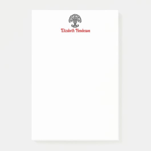 DIY Kleuren Keltische Knoop Tree of Life met Naam  Post-it® Notes (Voorkant)