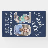 DIY Kleuren · Kijk Wie is 30 Verjaardagsfeest 2 Fo Spandoek (Horizontaal)