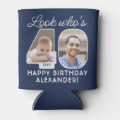 DIY Kleuren · Kijk Wie is 40 Verjaardagsfeest 2 Fo Blikjeskoeler (Voorkant)