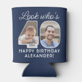 DIY Kleuren · Kijk Wie is 40 Verjaardagsfeest 2 Fo Blikjeskoeler (Achterkant)