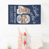 DIY Kleuren · Kijk Wie is 40 Verjaardagsfeest 2 Fo Spandoek (Insitu)