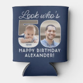 DIY Kleuren · Kijk Wie is 50 Verjaardagsfeest 2 Fo Blikjeskoeler (Voorkant)