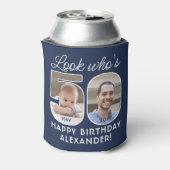 DIY Kleuren · Kijk Wie is 50 Verjaardagsfeest 2 Fo Blikjeskoeler (Blikje Achterkant)