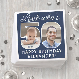 DIY Kleuren · Kijk Wie is 50 Verjaardagsfeest 2 Fo Servet