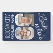 DIY Kleuren · Kijk Wie is 50 Verjaardagsfeest 2 Fo Spandoek (Horizontaal)