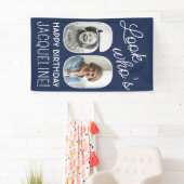 DIY Kleuren · Kijk Wie is 60 Verjaardagsfeest 2 Fo Spandoek (Insitu)