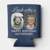 DIY Kleuren · Kijk Wie is 65 Verjaardagsfeestje 2  Blikjeskoeler (Achterkant)