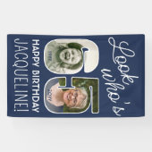 DIY Kleuren · Kijk Wie is 65 Verjaardagsfeestje 2 Spandoek (Horizontaal)