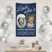 DIY Kleuren · Kijk Wie is 65 Verjaardagsfeestje 2  Spandoek