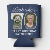 DIY Kleuren · Kijk Wie is 70 Verjaardagsfeest 2 Fo Blikjeskoeler (Achterkant)