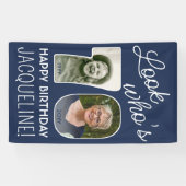 DIY Kleuren · Kijk Wie is 70 Verjaardagsfeest 2 Fo Spandoek (Horizontaal)