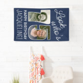 DIY Kleuren · Kijk Wie is 75 Verjaardagsfeest 2 Fo Spandoek (Insitu)