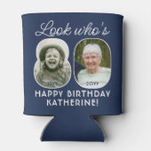 DIY Kleuren · Kijk Wie is 80 Verjaardagsfeest 2 Fo Blikjeskoeler (Achterkant)