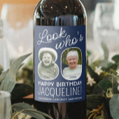 DIY Kleuren · Kijk Wie is 80 Verjaardagsfeest 2 Fo Wijn Etiket