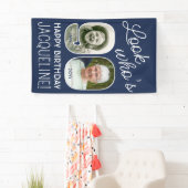 DIY Kleuren · Kijk Wie is 90 Verjaardagsfeest 2 Fo Spandoek (Insitu)