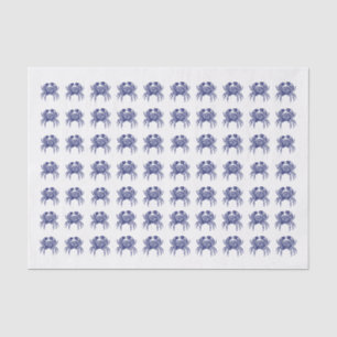 DIY Kleuren  Krab #1 Tekening - Blauw Tissuepapier