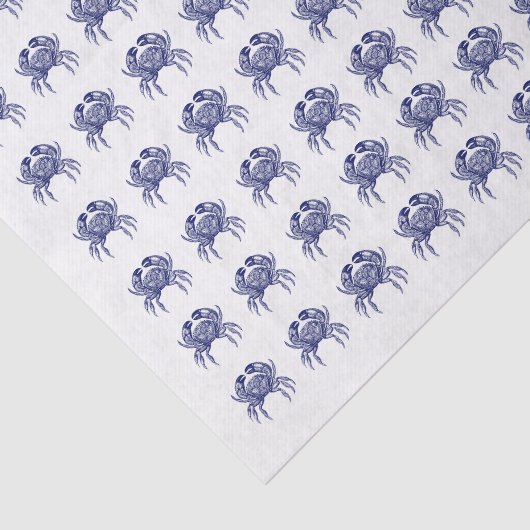 DIY Kleuren Krab #1 Tekening - Blauw Tissuepapier (Detail)