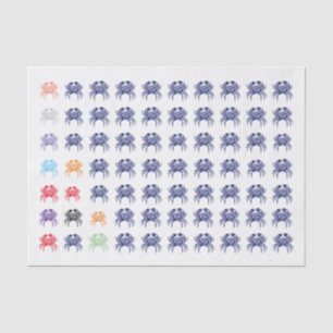 DIY Kleuren  Krab #1 Tekening - Multi Kleuren Tissuepapier