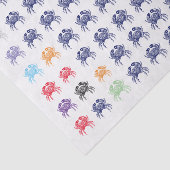 DIY Kleuren Krab #1 Tekening - Multi Kleuren Tissuepapier (Detail)