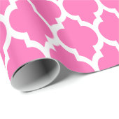 DIY Kleuren Marokkaanse Quatrefoil #4SV Wit Hot Pi Cadeaupapier (Rol Hoek)