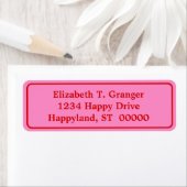 DIY-kleuren met roze rand 3 rood Etiket (Insitu)