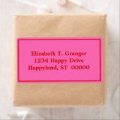 DIY-kleuren met warmroze rood omhuld Etiket (Insitu)