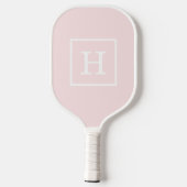 DIY-kleuren omhuld Initiaal LT roze wit Pickleball Paddle (Achterkant)