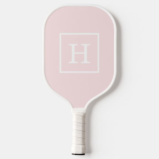 DIY-kleuren omhuld Initiaal LT roze wit Pickleball Paddle (Achterkant)