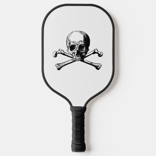 DIY Kleuren Pirate Skull & Crossbones Pickleball Paddle (Voorkant)