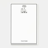 DIY Kleuren Preppy Heraldic Camel Palm Tree Post-it® Notes (Voorkant)