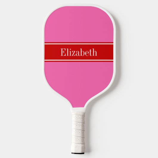 DIY-kleuren Red Ribbon Hot Pink BG S Pickleball Paddle (Achterkant)