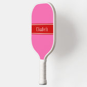 DIY-kleuren Red Ribbon Hot Pink BG S Pickleball Paddle (Links)