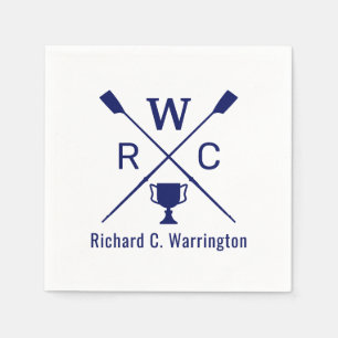 DIY Kleuren Roeiende Crew Blades Oars Trofee Naam  Servet