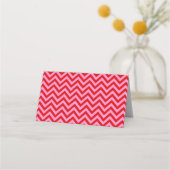 DIY-kleuren Roze #3 Rode Chevron Zigzag Plaatskaartje (Achterkant)