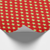 DIY-kleuren sterren Grote SV Red Pistachio Cadeaupapier (Hoek)