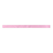 DIY-kleuren Thin Multi Stripes - Hot Pink White Satijnen Lint (Voorkant)