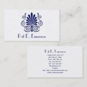 DIY Kleuren  uiterlijk art deco pluim patroon Visitekaartje (Voorkant / Achterkant)