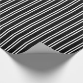 DIY-kleuren Uneven Stripes SV Black White Cadeaupapier (Hoek)