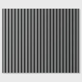DIY-kleuren Uneven Stripes SV Black White Cadeaupapier (Vlak)