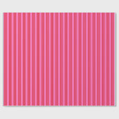 DIY-kleuren Uneven Stripes SV Hot Pink Red Cadeaupapier (Vlak)