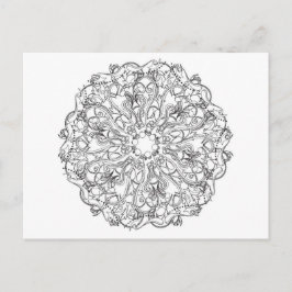 DIY-kleuren voor volwassenen in mandala baanbreken Briefkaart