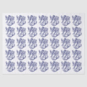 DIY Kleuren Zwoele Zeemeermin Holding Trident Blau Tissuepapier (Voorkant)