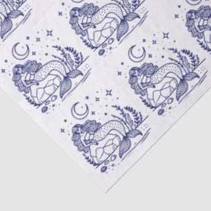 DIY Kleuren Zwoele Zeemeermin Op Rotsen Maan #2 Bl Tissuepapier