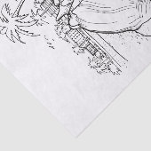 DIY-kleurenbalkthema's, palmbomen - zwart Tissuepapier (Detail)