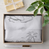 DIY-kleurenbalkthema's, palmbomen - zwart Tissuepapier (Geschenk)