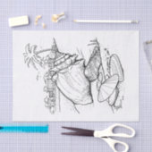 DIY-kleurenbalkthema's, palmbomen - zwart Tissuepapier (Craft)